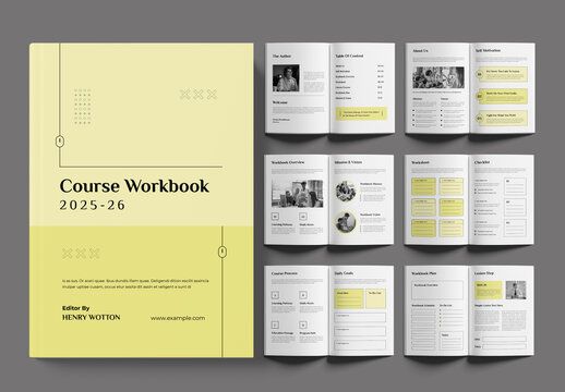 Workbook Planner Template