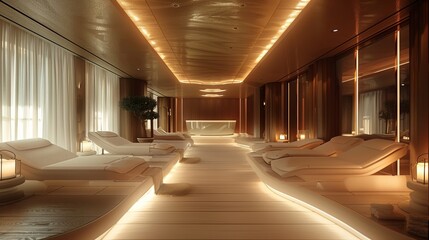 A very luxurious spa with a very elegant, minimalist ambience. ergonomic massage beds and very soft...