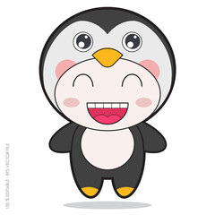 animals character with penguin vector