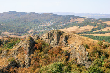 Majestic Peaks and Lush Valleys. Kojori Fortress near to Tbilisi, Georgia.