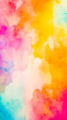 Colorful watercolor painting pastel paper abstract texture vertical wallpaper backdrop background with copy space for text