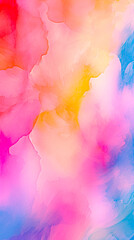 Fototapeta premium Colorful watercolor painting pastel paper abstract texture vertical wallpaper backdrop background with copy space for text
