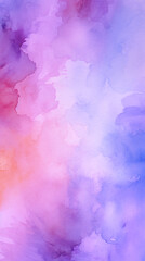 Fototapeta premium Colorful watercolor painting pastel paper abstract texture vertical wallpaper backdrop background with copy space for text