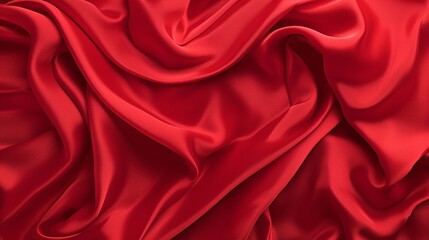Obraz premium 波打つ赤い布テクスチャー8