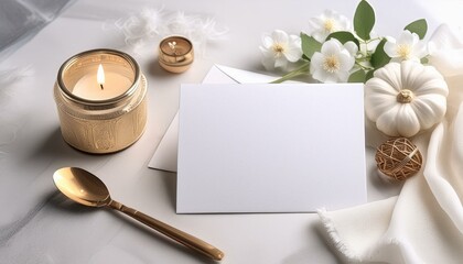 Classic Charm: White Empty Invitation for Professionals