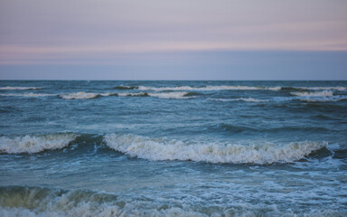 Landscape image of a beautiful sea beach with blue sky