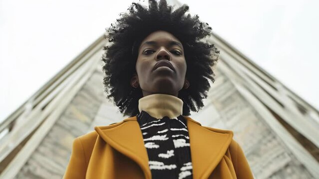A portrait of a woman exuding willpower and determination. Strong character concept