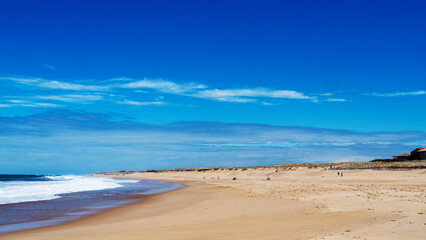 view of Hossegor beach, Nouvelle Aquitaine, France