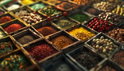 spices and spices what is there to learn over the weekend?, in the style of dark yellow and dark...