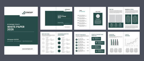corporate business white paper design booklet vector & catalog design layout template