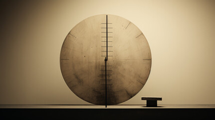 A clock with a wooden frame sits on a table