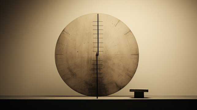 A clock with a wooden frame sits on a table