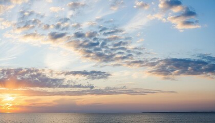 Fototapeta premium Beautiful sunset sky with clouds