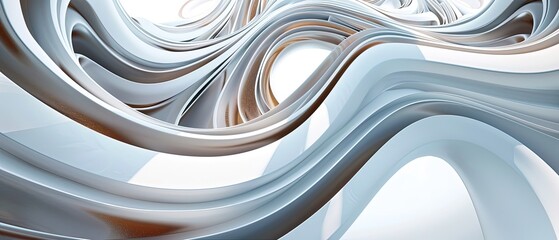 Abstract Fluid Motion - Dynamic and Organic 3D Artwork