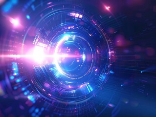 Obraz premium a circular object with lights