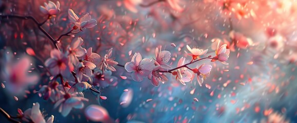 Cherry Tree Blossoms Burst Forth In A Riot Of Color, Background HD For Designer 