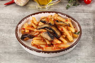 Italian cuisine - casafecce with mushrooms