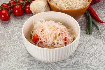 Asian glass rice noodle with vegetables