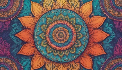 Create a background with intricate floral mandalas upscaled 12