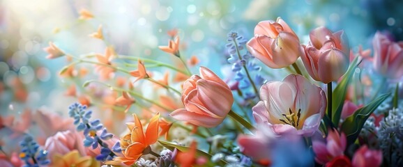 Delight In The Kaleidoscope Of Colors In A Background Of Flowers, Background HD For Designer 