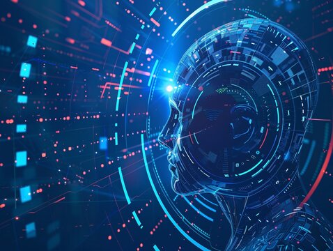 a digital image of a human head