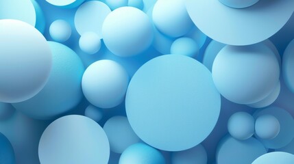 3d gradients of large circles, blues