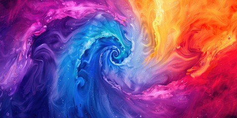 a visually striking stock photo capturing the intricate details of a swirling tie-dye pattern, with vivid colors blending seamlessly to create a dynamic and energetic backdrop.