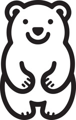 Polar bear vector illustration.