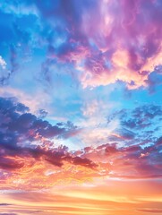 Colorful sky with clouds 