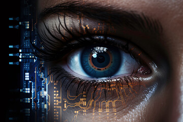 a close up of an eye