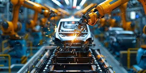 Advancements in Automotive Robotics Through Digital Technology in Manufacturing Industries. Concept Automotive Robotics, Digital Technology, Manufacturing Industry, Advancements, Automation