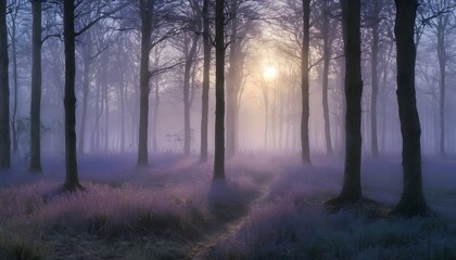 A forest clearing bathed in the soft light of dawn upscaled_3