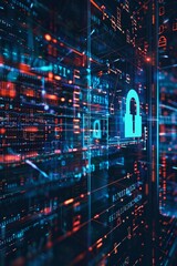 Fototapeta premium Digital Defense : Cybersecurity, Data Protection, Encryption, Privacy Measures.
