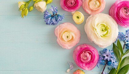 Pastel Petals: Light-Hearted Floral Decor on Table