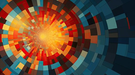 Abstract background with concentric circles radiating outward