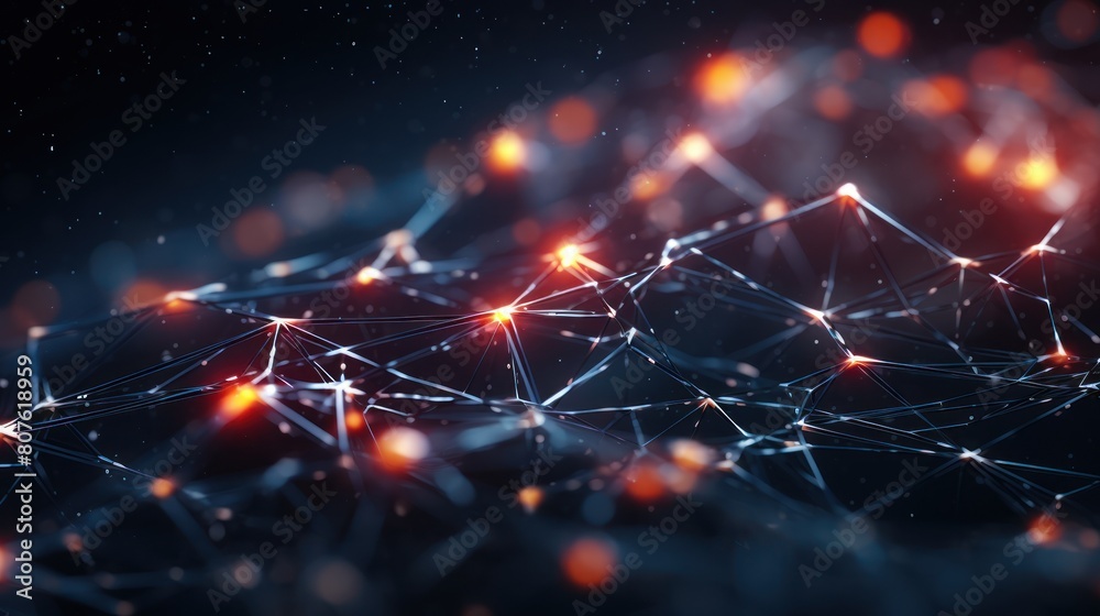Poster dynamic plexus tech particles background,