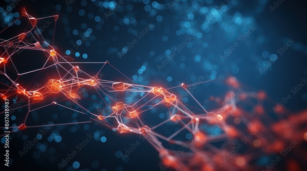 Poster dynamic plexus tech particles background,