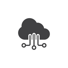 Cloud computing technology vector icon