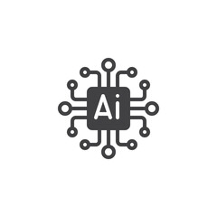 AI technology vector icon