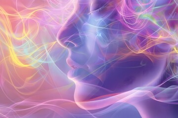 Obraz premium Captivating Cosmic Psychic Waves of Surreal Ethereal Energy and Luminous Vibrant Atmosphere