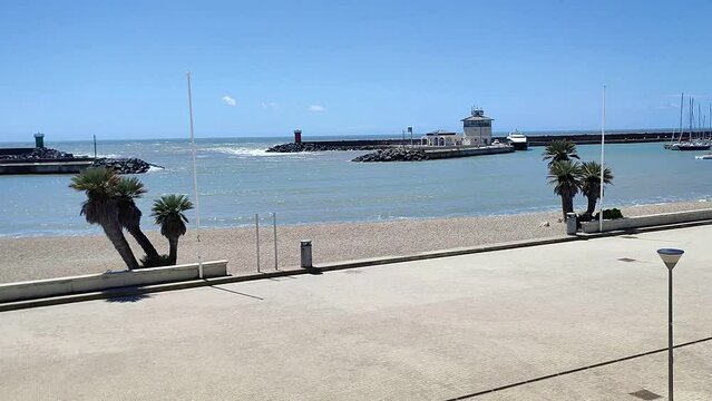 Lido di Ostia - Spiaggia del Porto Turistico di Roma dal parcheggio sopraelevato