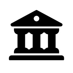  Bank building icon vector illustration.
