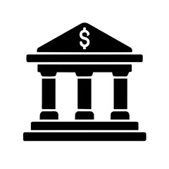  Bank building icon vector illustration.
