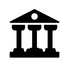  Bank building icon vector illustration.
