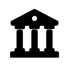  Bank building icon vector illustration.
