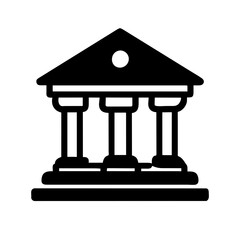  Bank building icon vector illustration.
