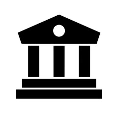  Bank building icon vector illustration.
