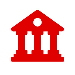  Bank building icon vector illustration.
