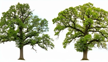 Obraz premium tree isolated nature, green, branch, leaf, white, plant