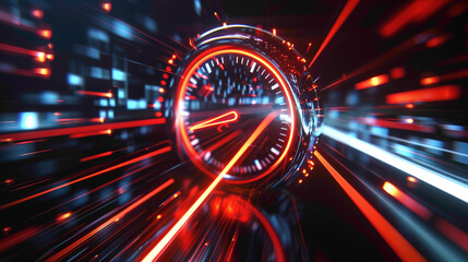Fototapeta premium Modern car meter and sports industry wallpaper with vibrant color.